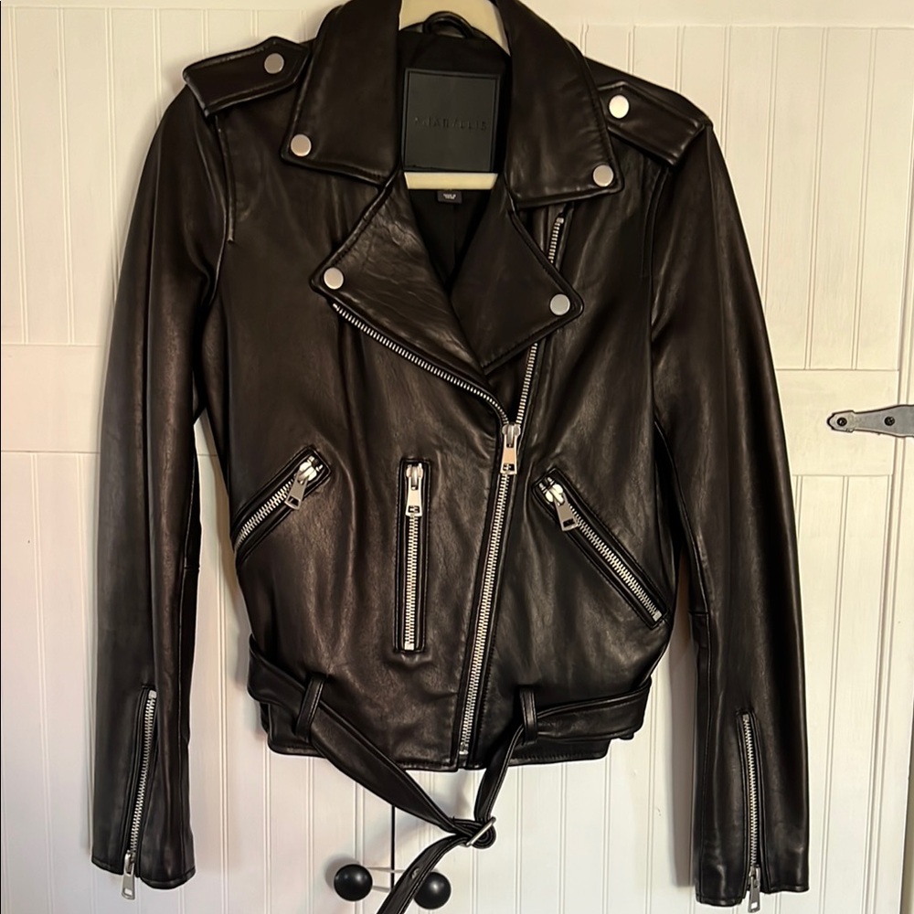 Black Leather Biker Jacket